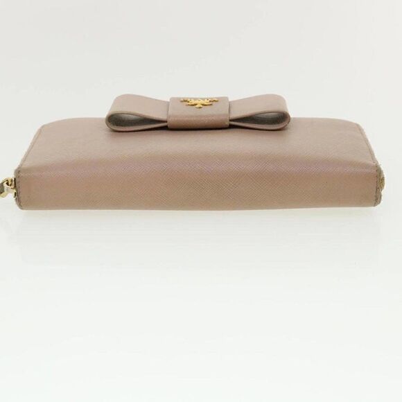 PRADA Long Wallet Safiano Leather Pink - Picture 6 of 15